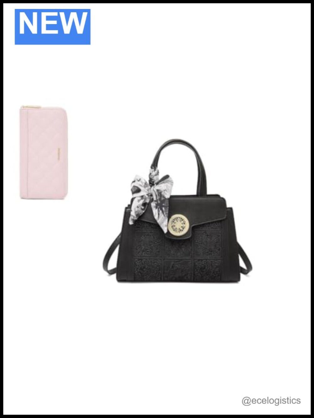 Genuine Leather Purse Crossbody Bag with Wristlet, Adjustable Strap